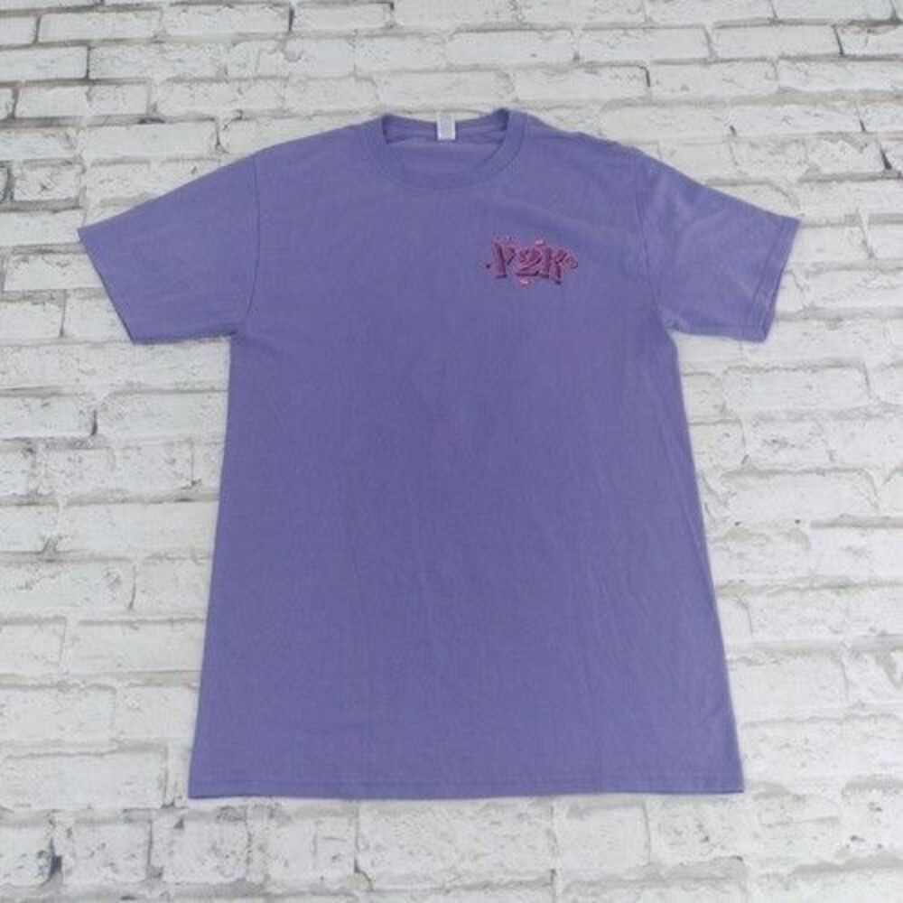 Jerzees T Shirt Womens Small Purple Short Sleeve Crew Neck Y2K 2000s Ipod